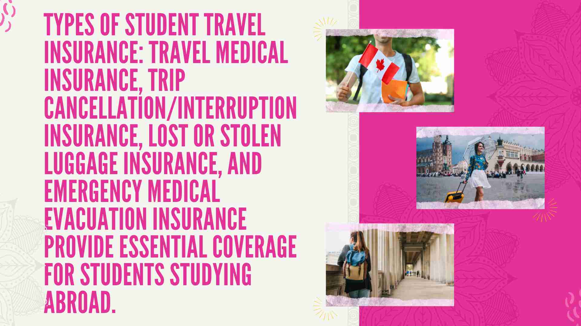 Types of Student Travel Insurance