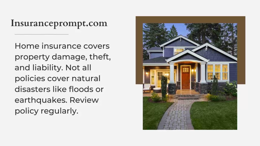 What types of losses does home insurance cover