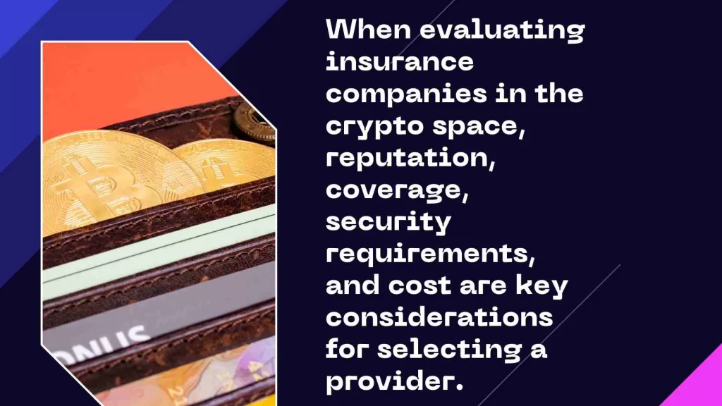 Evaluating Insurance Companies in the Crypto Space